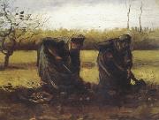 Vincent Van Gogh Two Peasant Women Digging Potatos (nn04) painting